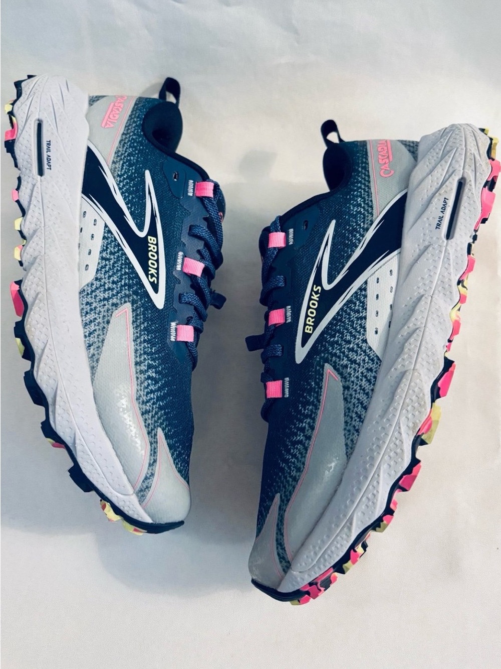 Brooks Women's Teal, Gray & Pink Trail Running Shoes - Picture 9 of 11